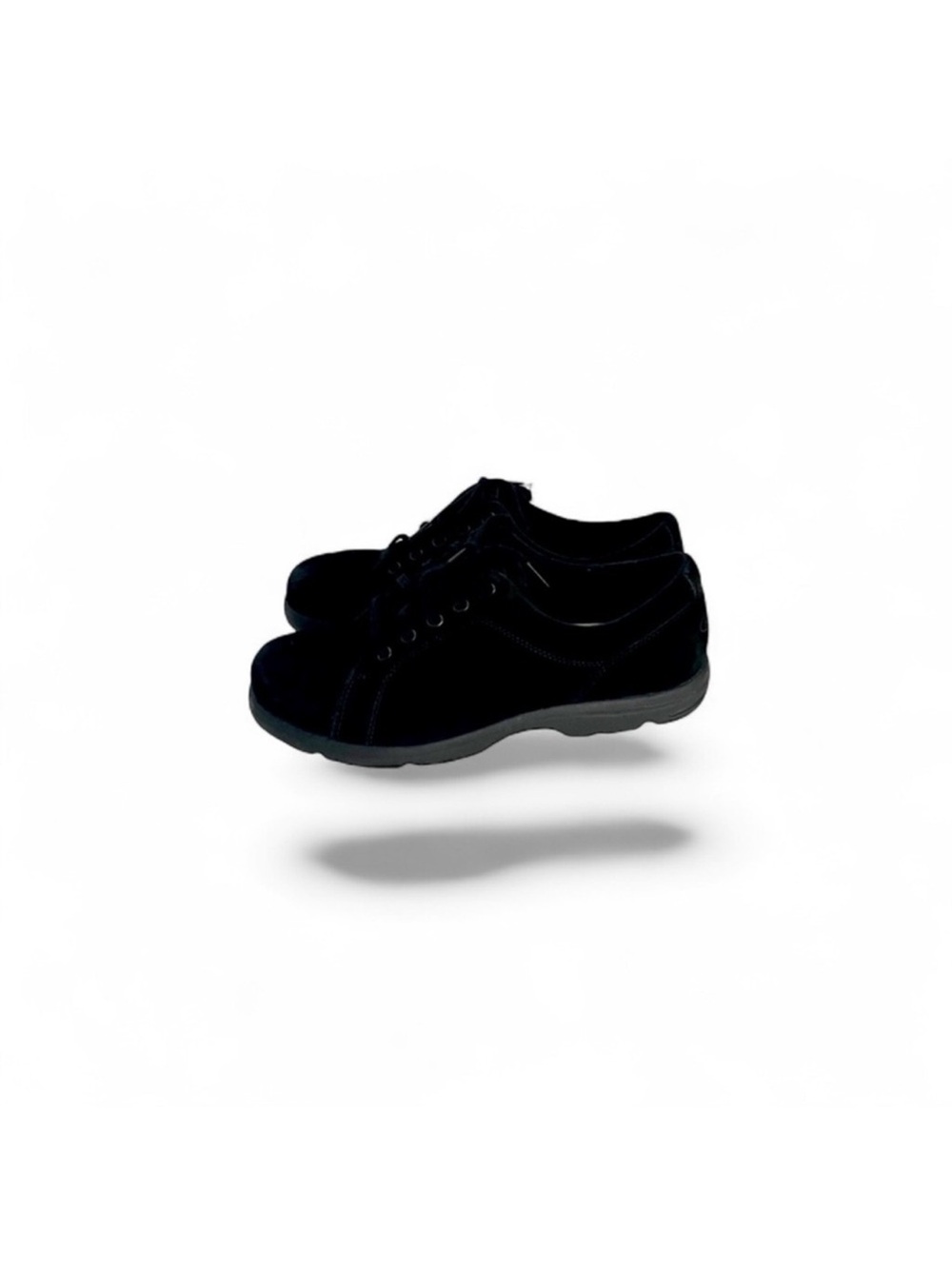 Rockport comfort minimalist black leather lace up comfort shoe size 8 1/2 wide